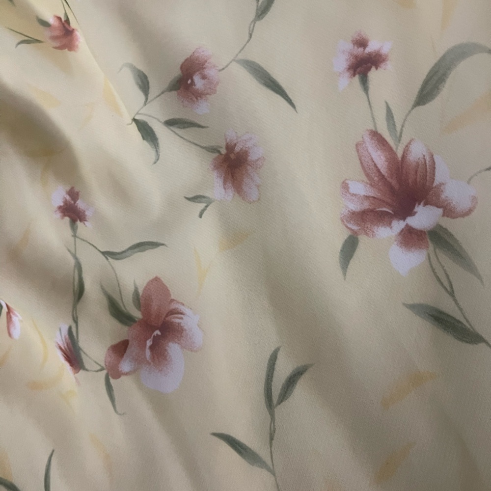 My Michelle Floral Flower yellow summer milk made dress cottage core ruffle - Picture 8 of 11